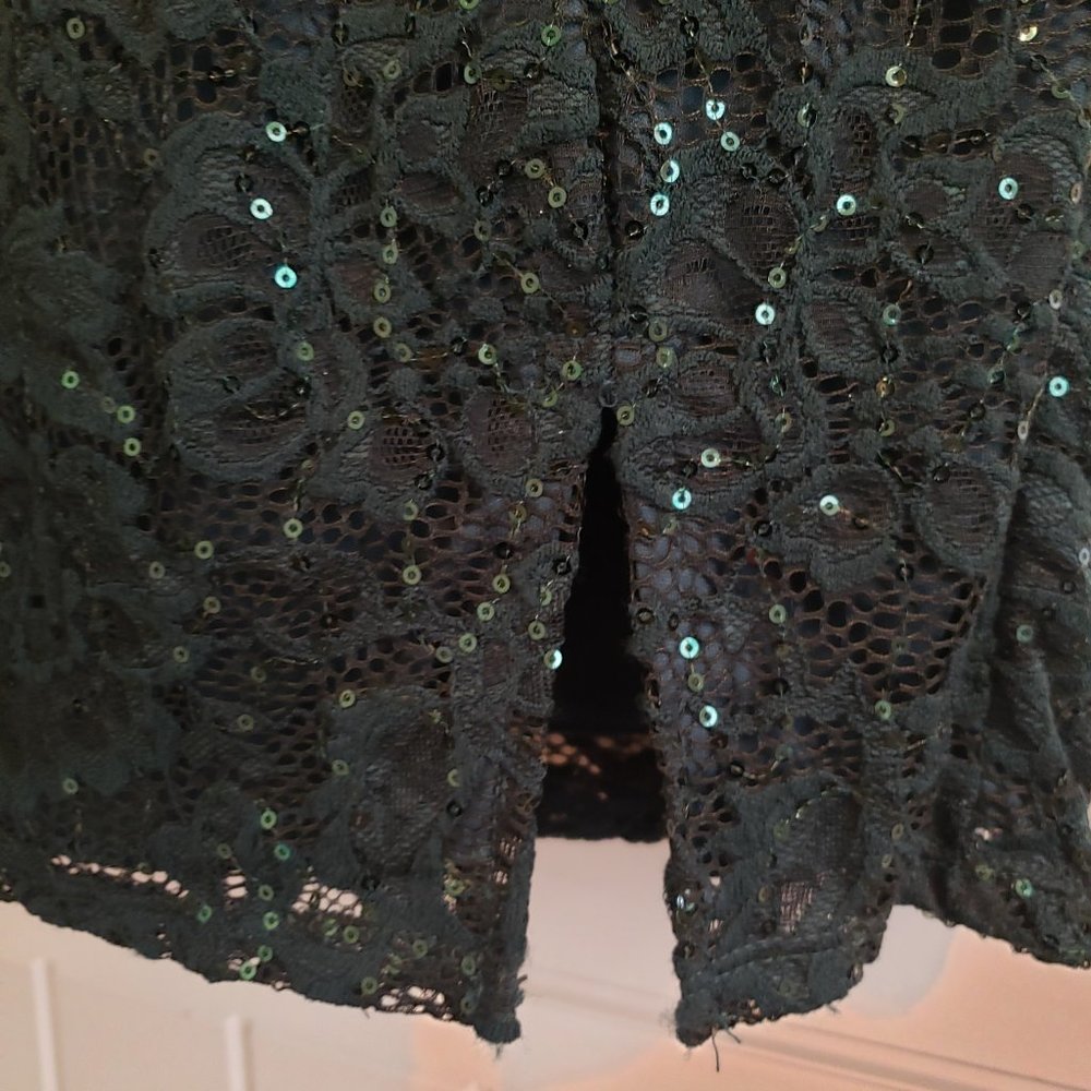 B. Darlin Hunter Green Sequin/Lace Dress NWT - Picture 5 of 8